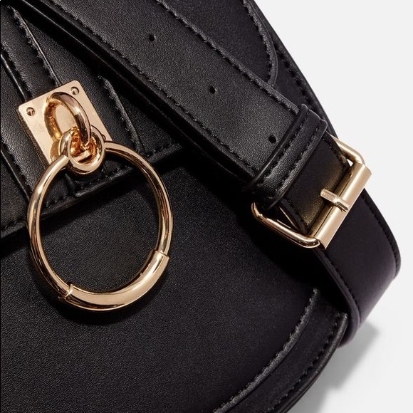 JustFab Saddle Up Black Crossbody Bag - Picture 3 of 5